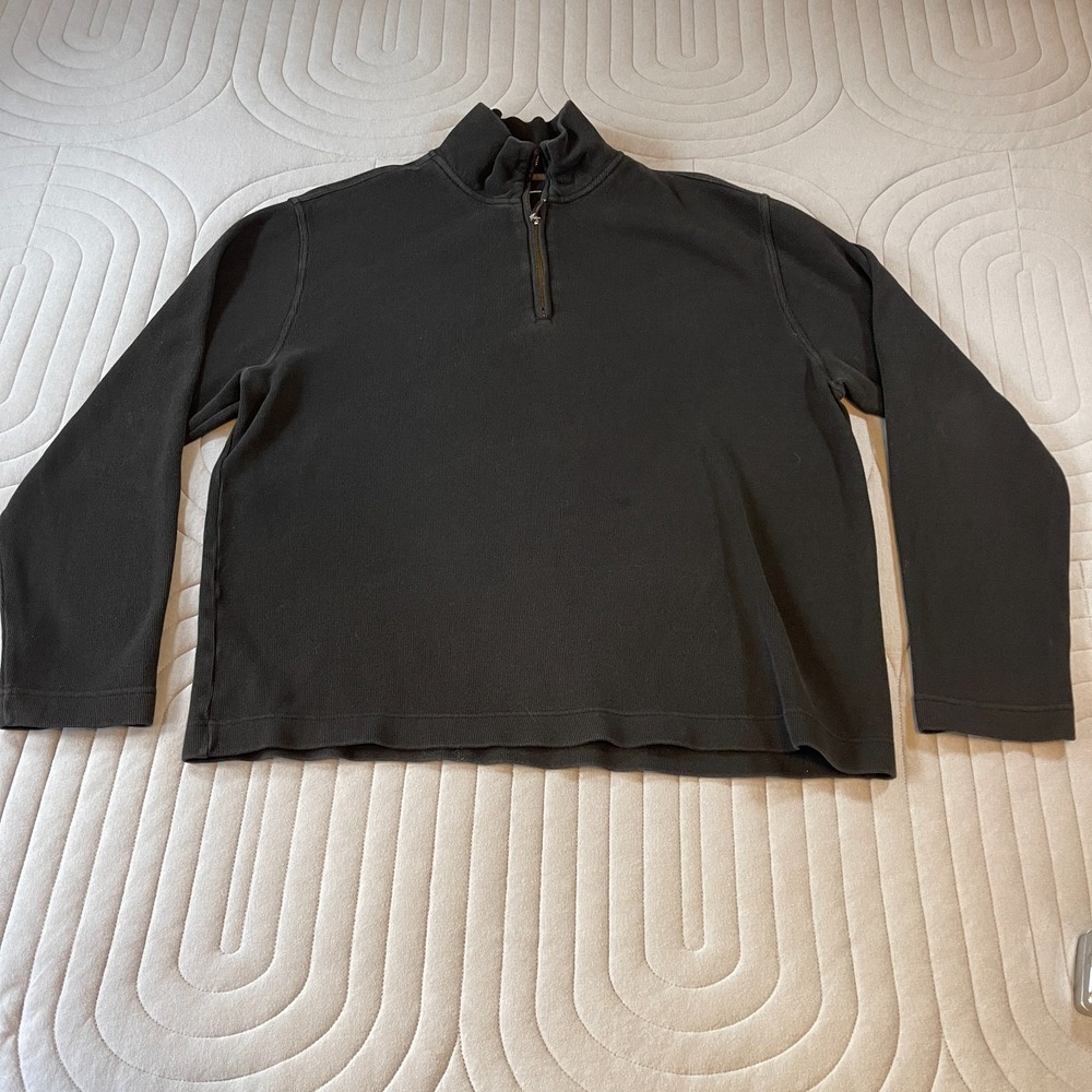 Gap Men's 1/4 Zip Pullover Sweater Black Size XXL